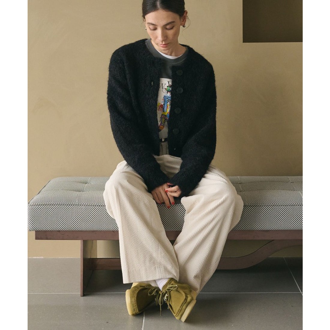 BEAUTY&YOUTH UNITED ARROWS ウールブレンド ブークレ クルーネック