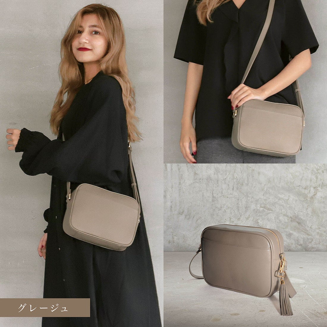 本革 ミニショルダーバッグ / Ines - イネス -（レトロキャメル