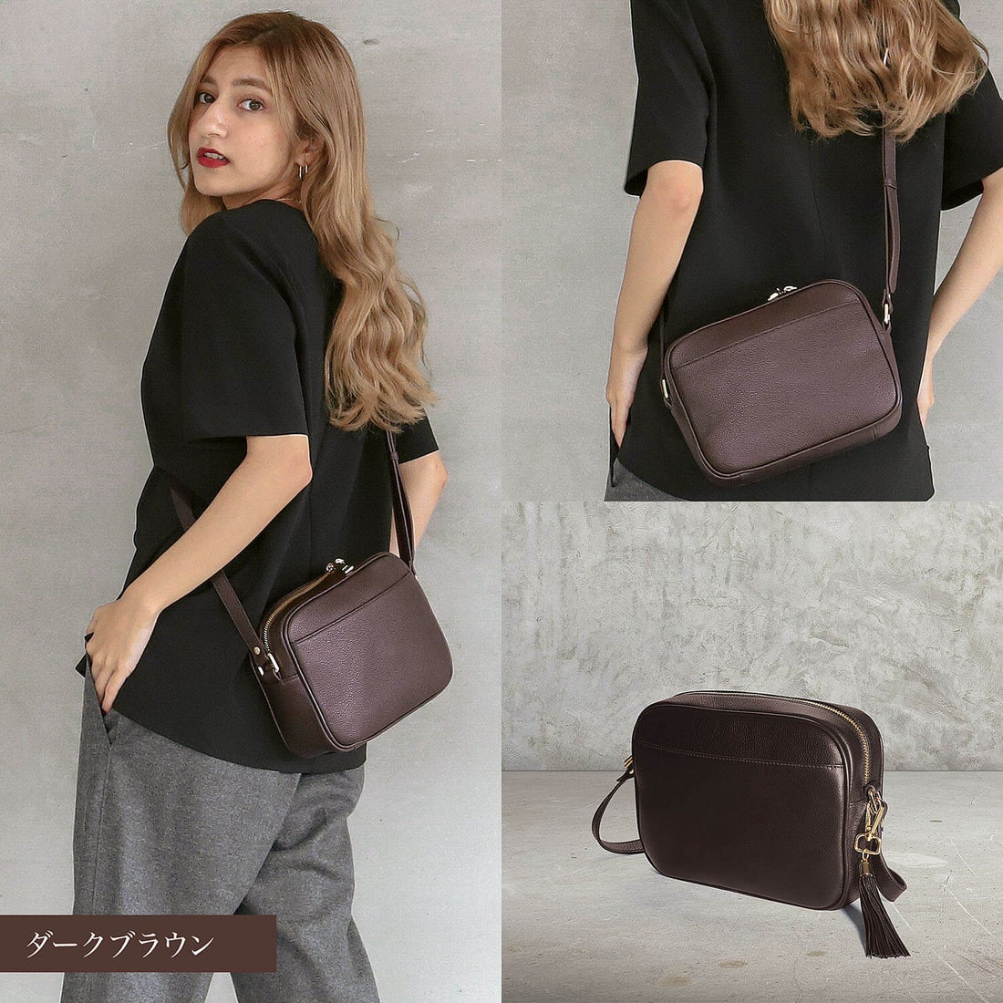 本革 ミニショルダーバッグ / Ines - イネス -（レトロキャメル