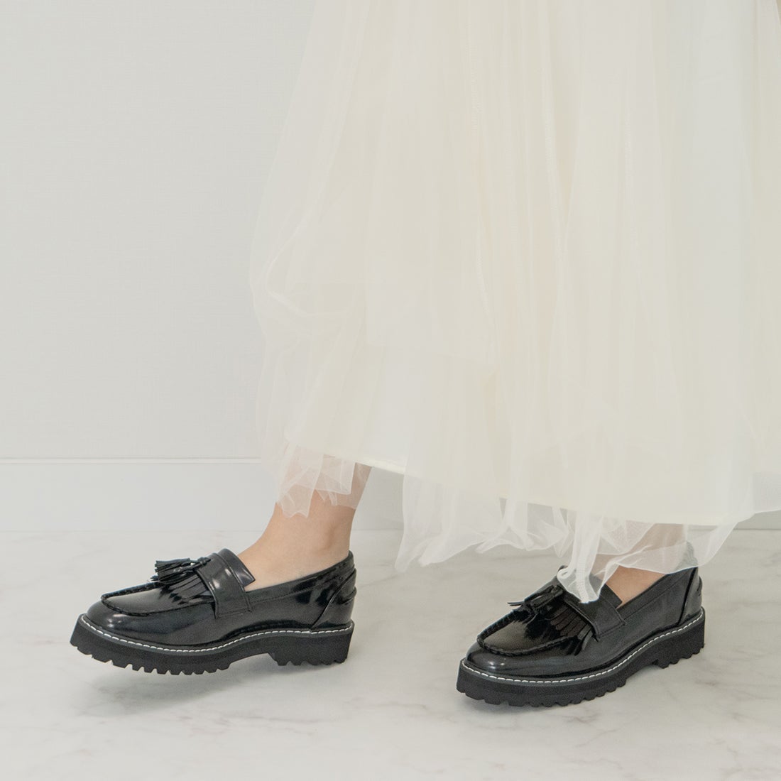 ブリジット バーキン Bridget Birkin 厚底タッセルローファー