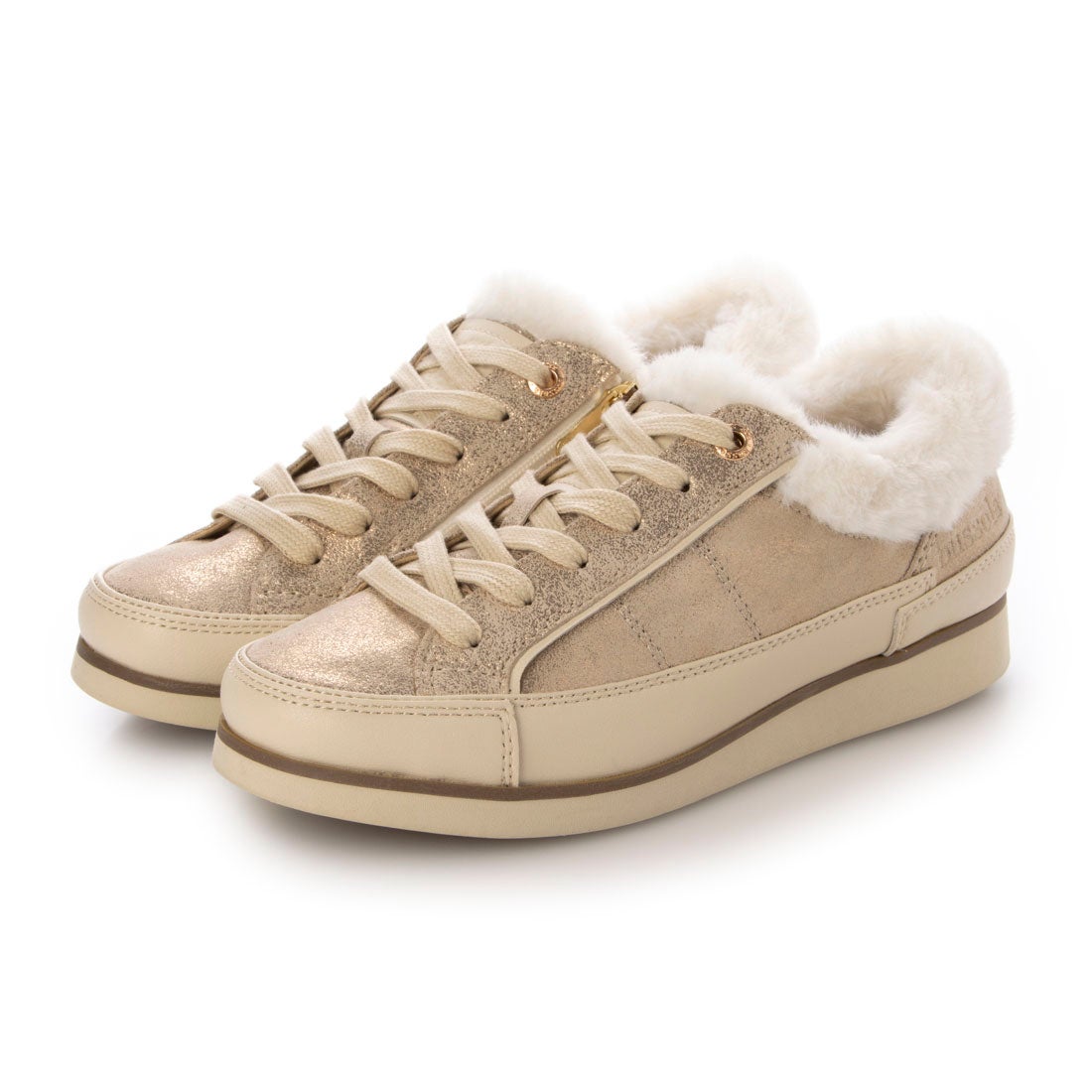 bussola ブソラ KOLN 本革カットボアスニーカー （ゴールド