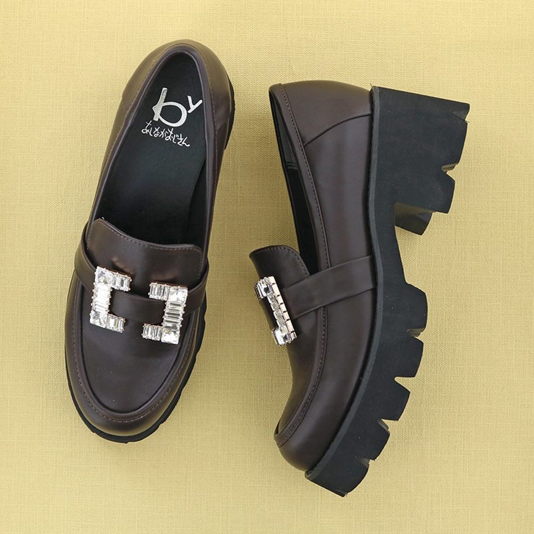 バイアシナガオジサン by あしながおじさん 厚底ビジューローファー