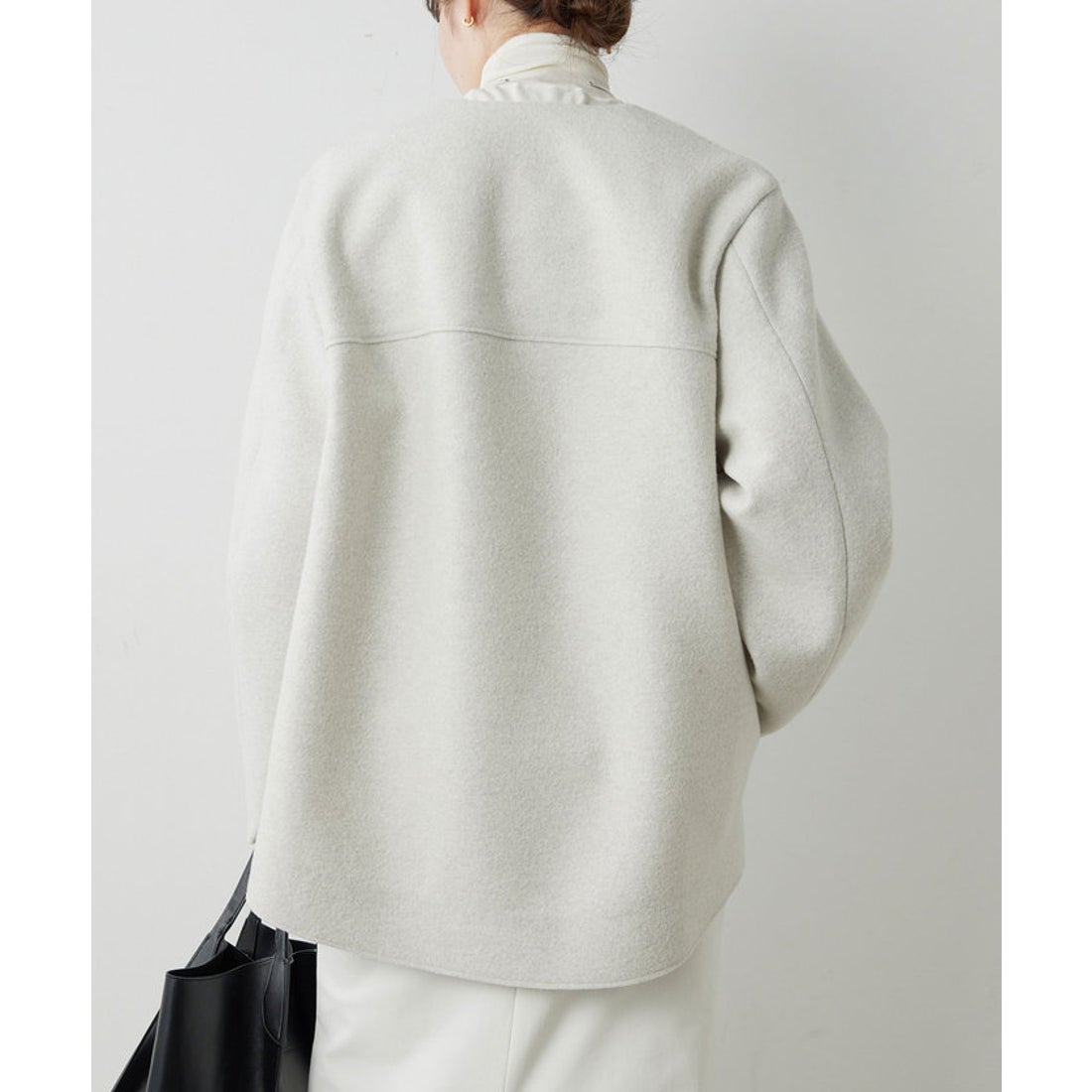 ガリャルダガランテ GALLARDAGALANTE ノーカラーミドルコート （black