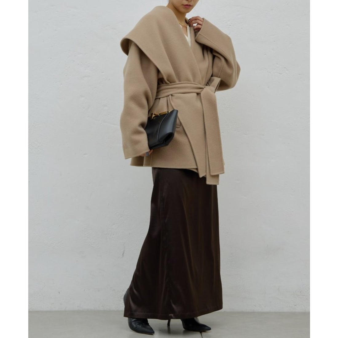 ガリャルダガランテ GALLARDAGALANTE リバーショールコート （camel