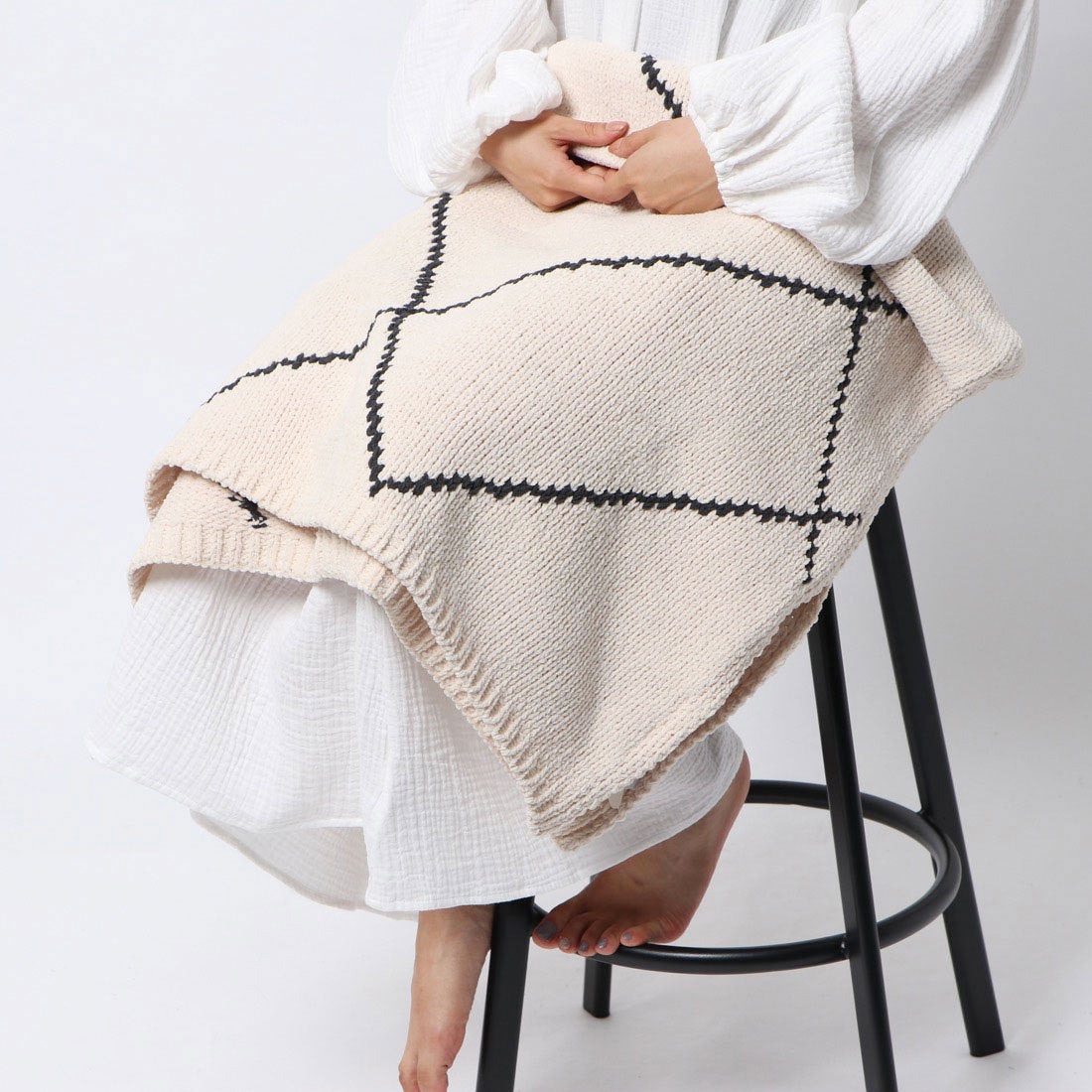 ジェラートピケ gelato pique ラグニットブランケット （ベージュ