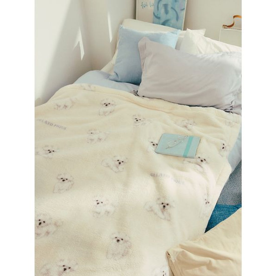 ジェラートピケ gelato pique 【Sleep】DOG柄 プリント毛布 （OWHT