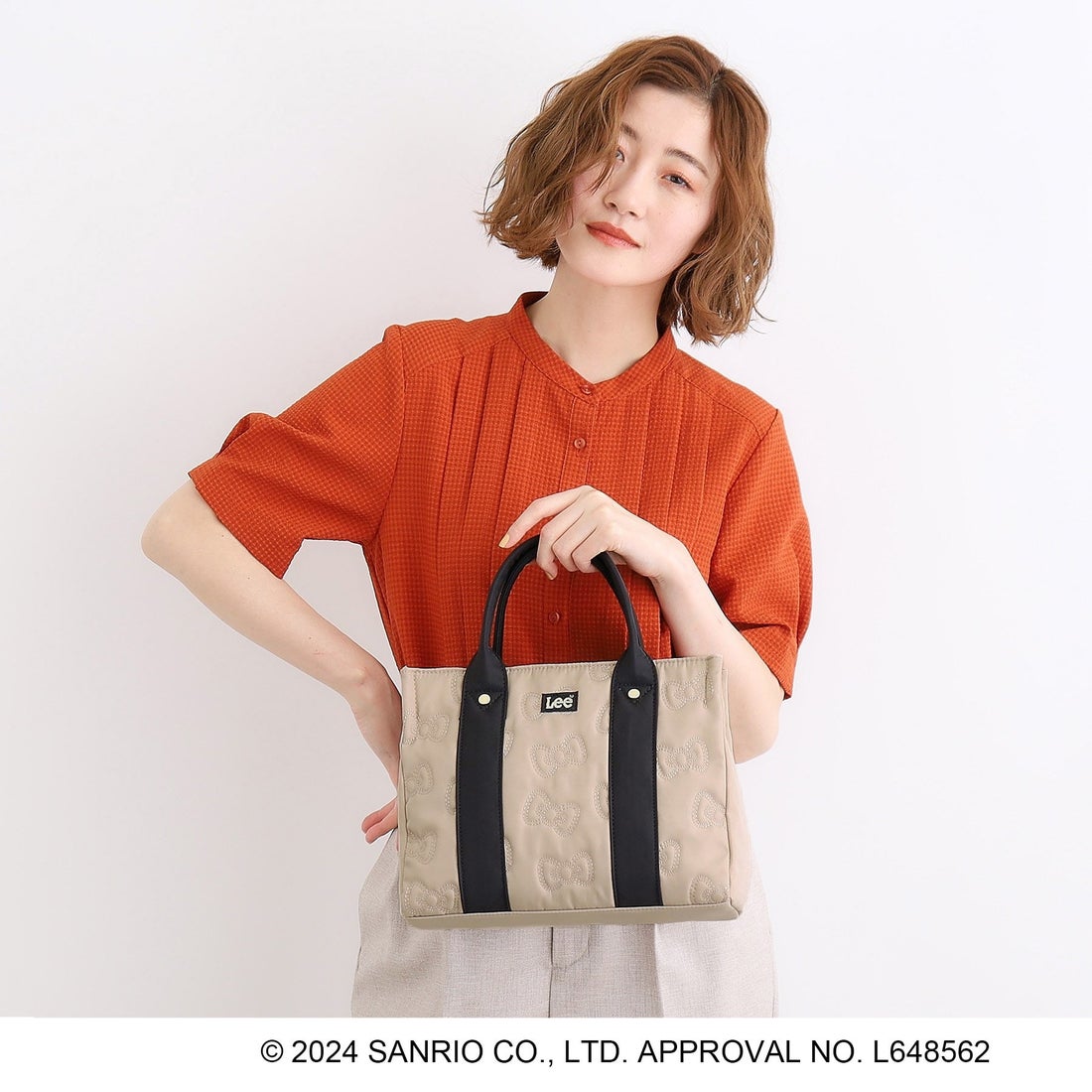 グローブ grove 【ハローキティLee別注】リボンキルト2WAYトート