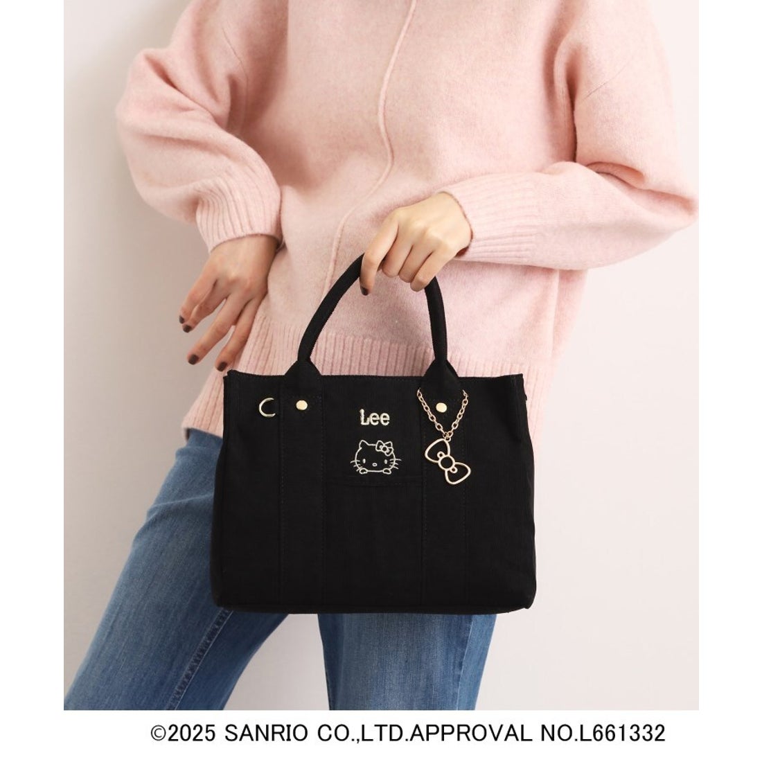 グローブ grove 【ハローキティ】Lee別注ポケット刺繍スクエアトート