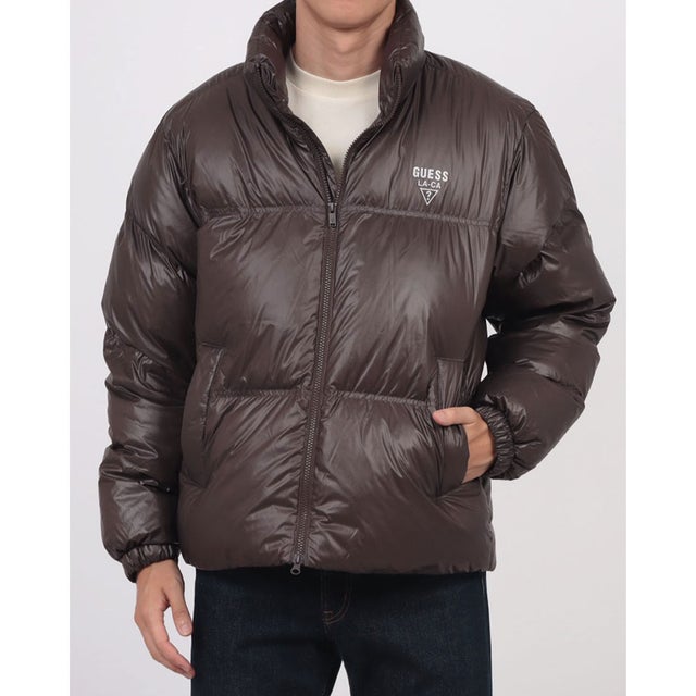 ゲス GUESS MEN'S Down Jacket （BRN） -waja bazar - 海外