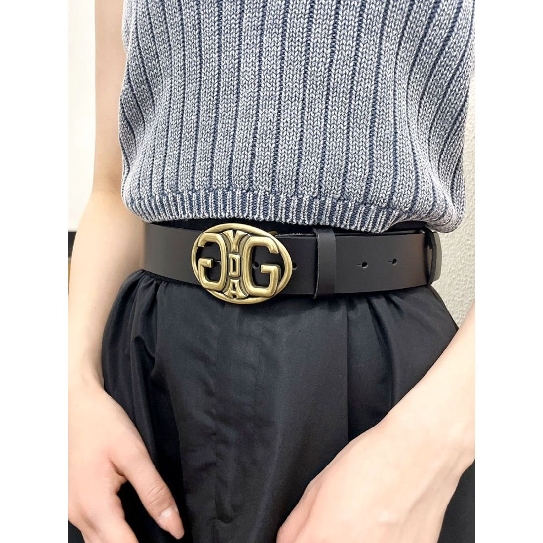 ジェイダ GYDA JEYSUS Symmetry GYDAレザーワイドベルト （シルバー