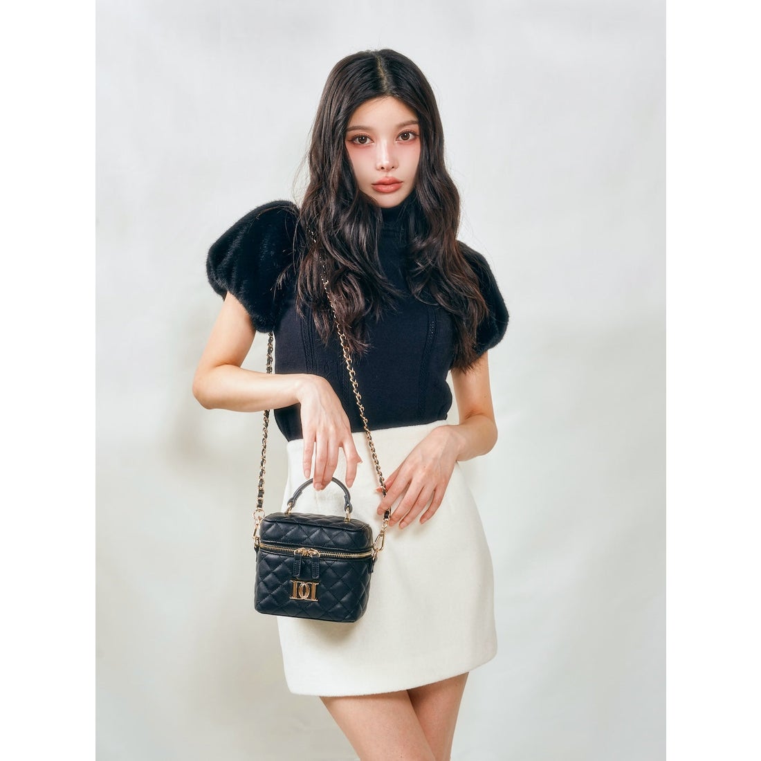 ダーリッチ Darich 【ゴールドパーツ】キルティングスクエアミニバッグ