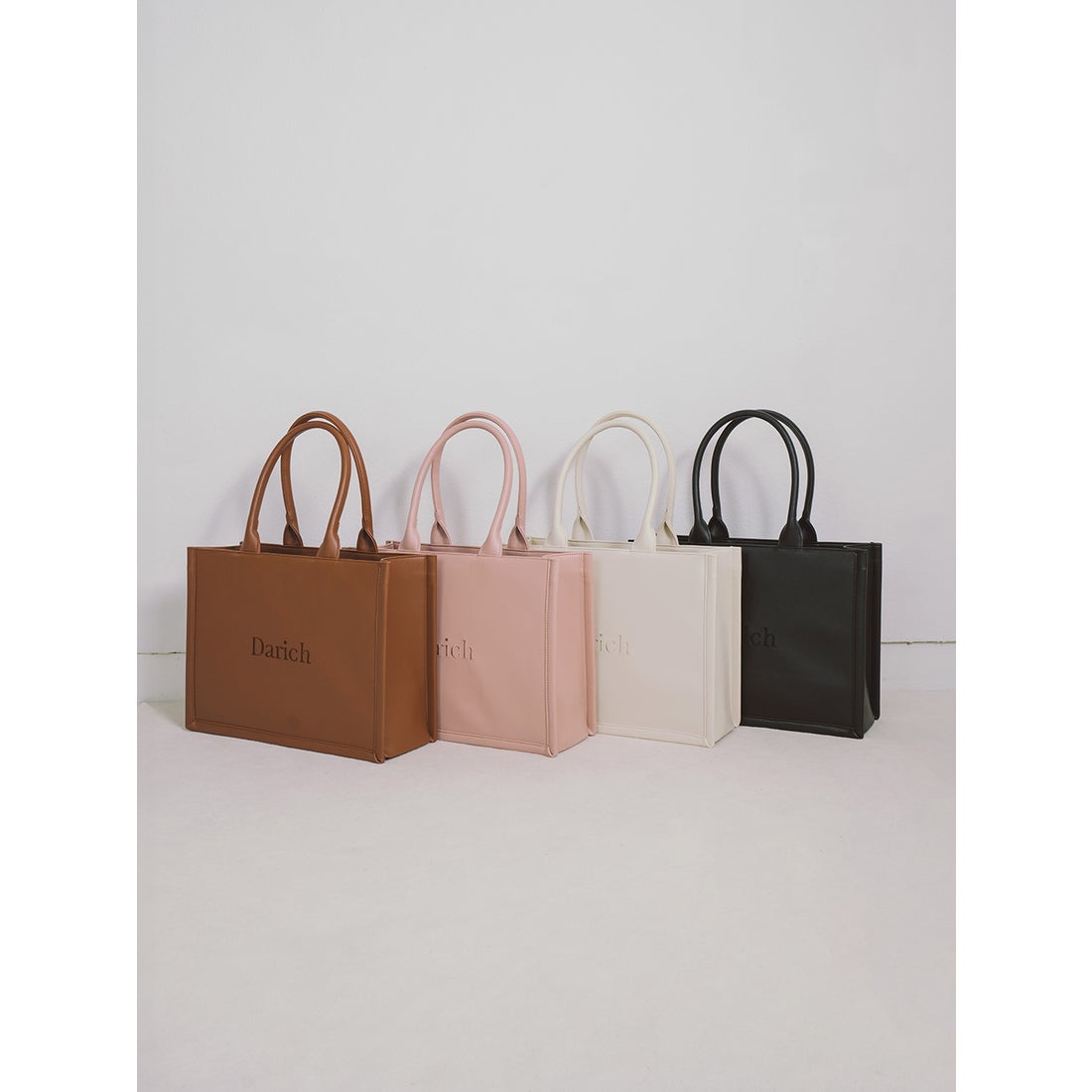 ダーリッチ Darich ロゴレザートートバッグ （ピンク） - ファッション