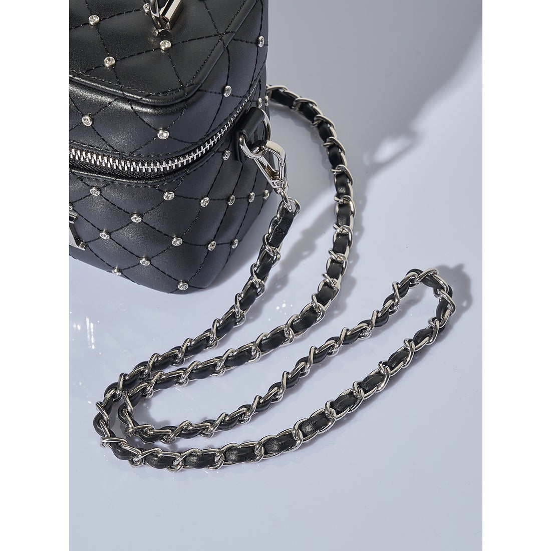 ダーリッチ Darich キルティングビジュースクエアミニバッグ （ミント