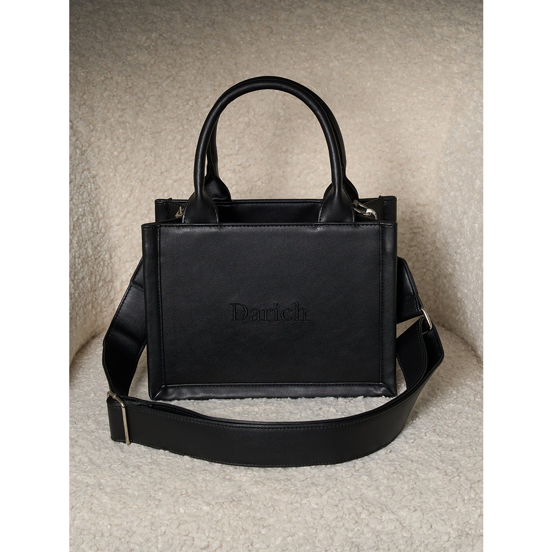 ダーリッチ Darich ロゴショルダーレザーミニトートバッグ （ブラック