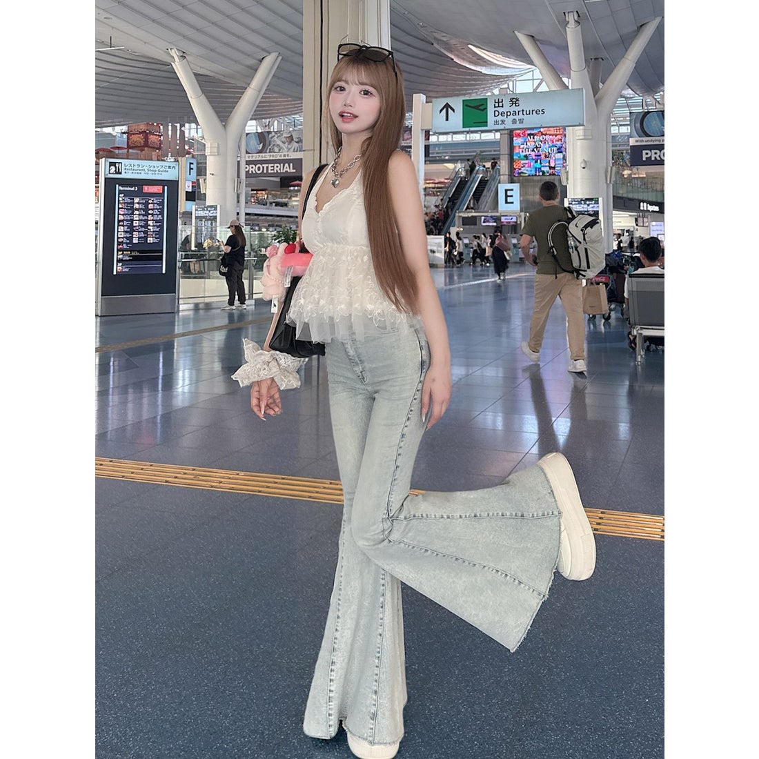 ダーリッチ Darich DDロゴソールスニーカー （ホワイト） -靴