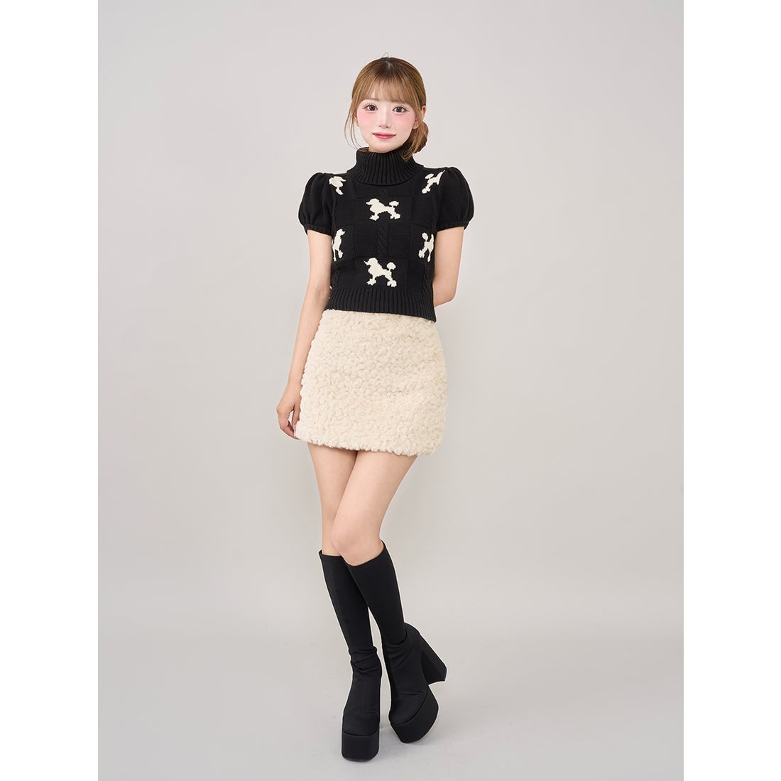 ダーリッチ Darich ウルトラストレッチロングブーツ （アイボリー