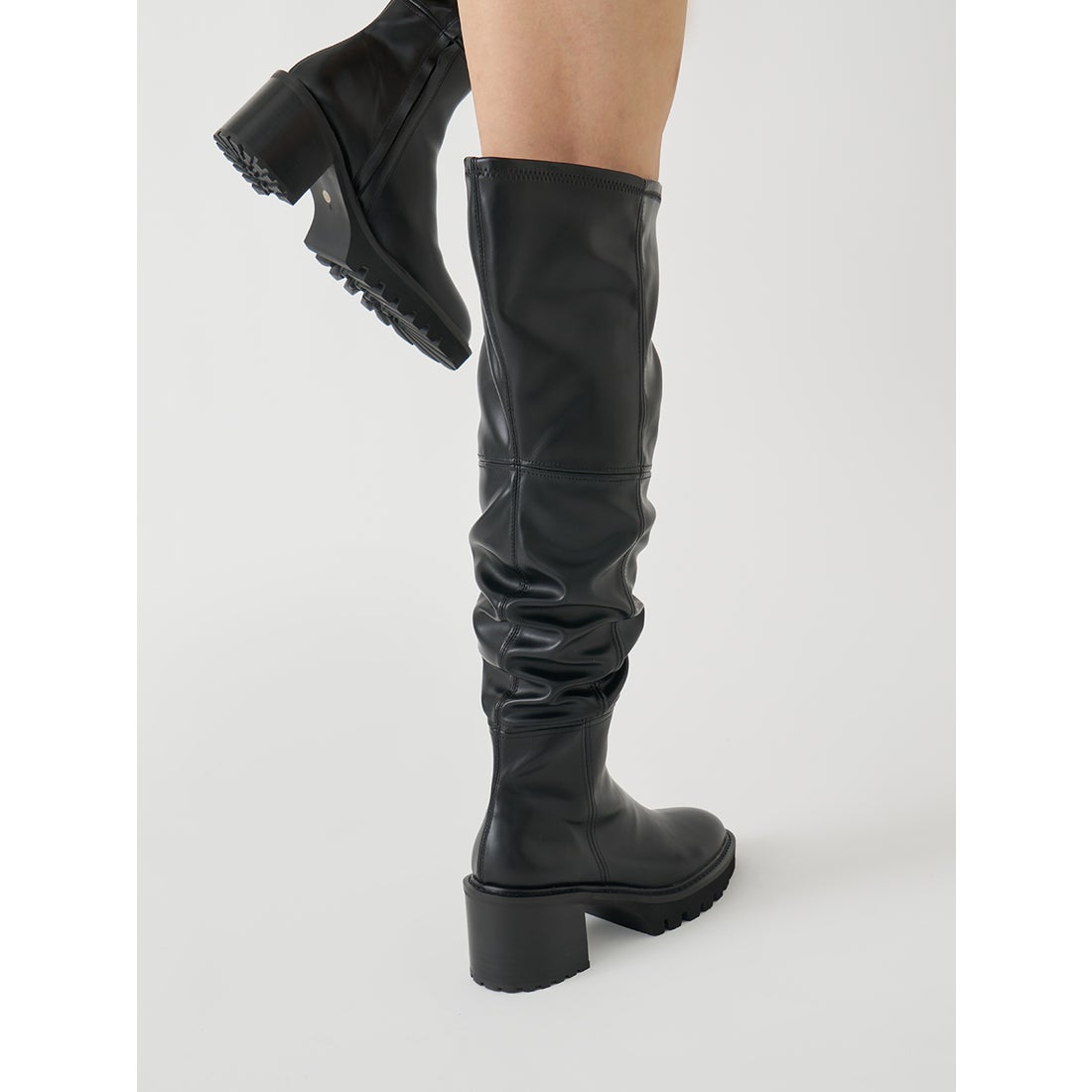 ダーリッチ Darich ソフトレザーニーハイブーツ （ブラック