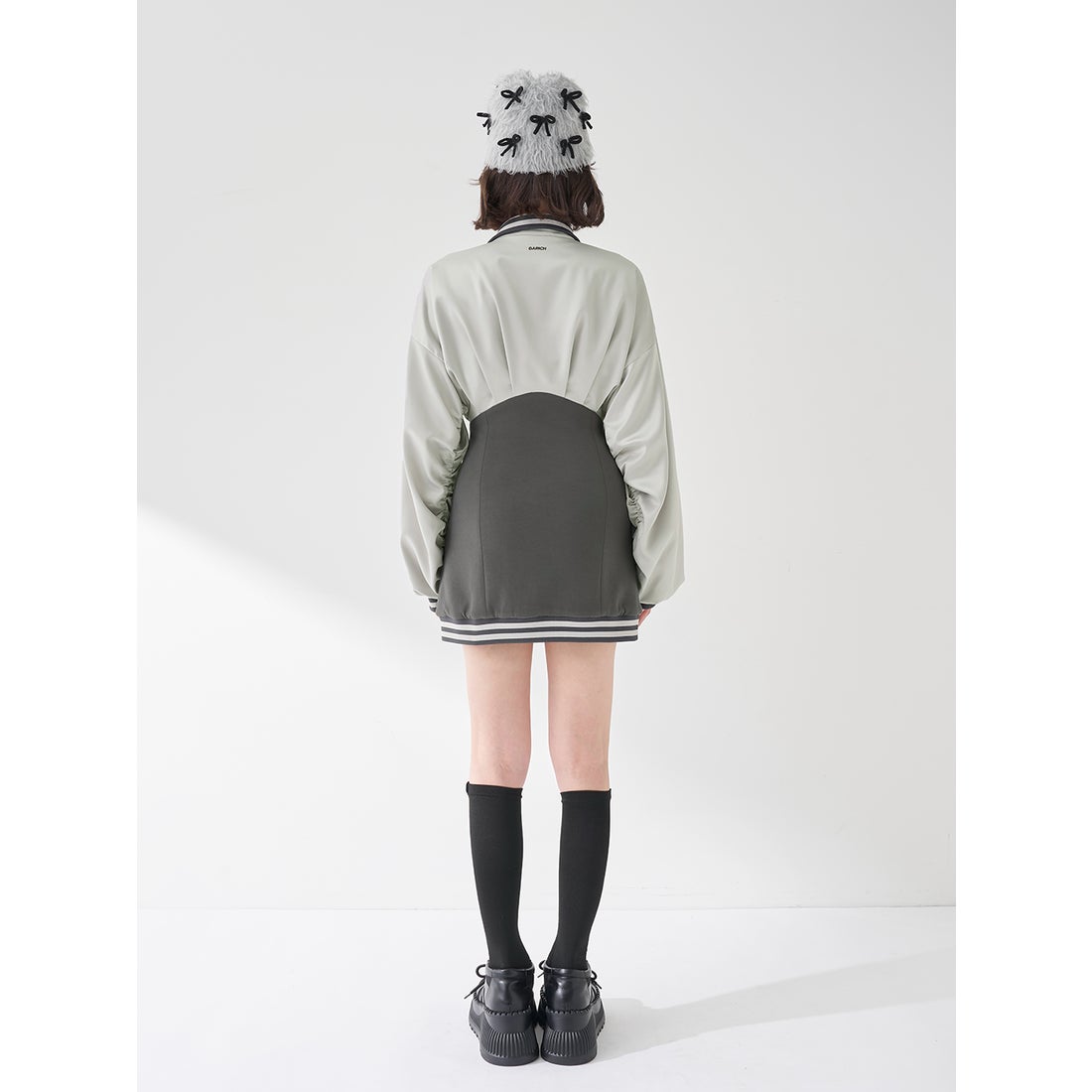 ダーリッチ Darich ドルマンスリムスカジャンミニワンピース （ピンク