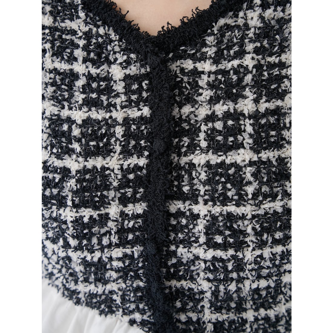 ダーリッチ Darich ボリュームフリルツイードニットミニワンピース