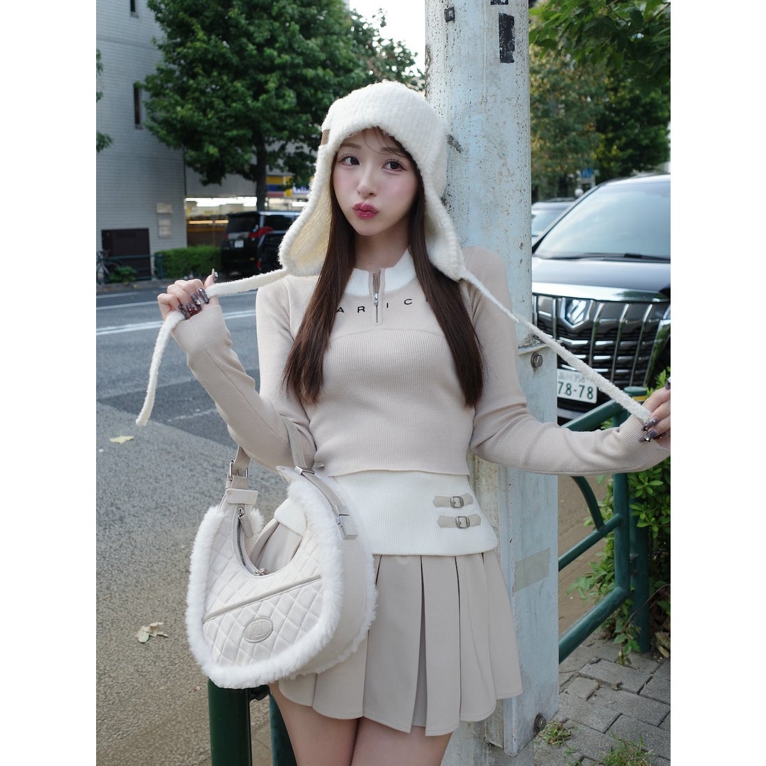 ダーリッチ Darich DARICHニットセットアップ （ベージュ） -靴