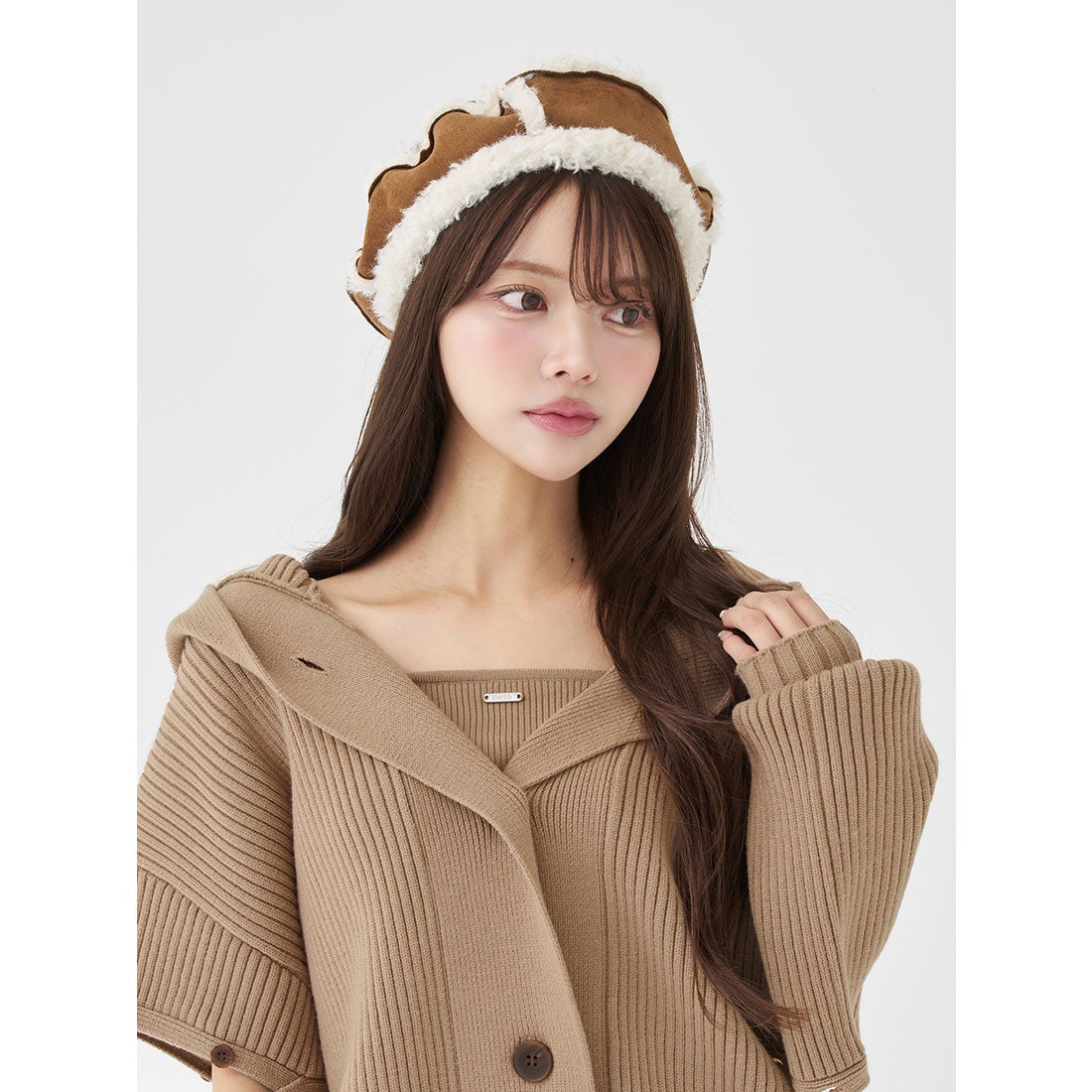 ダーリッチ Darich ローウエストデザインニットワンピース