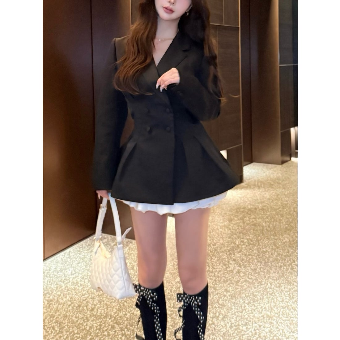 ダーリッチ Darich パネルデザインシルエットぺプラムジャケット