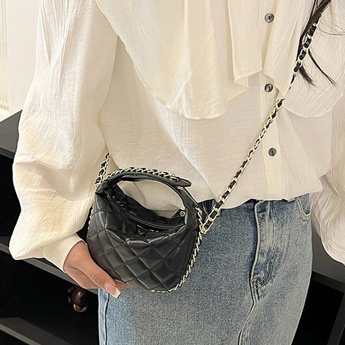 デューリリー Dewlily キルティングミニショルダーバッグ レディース