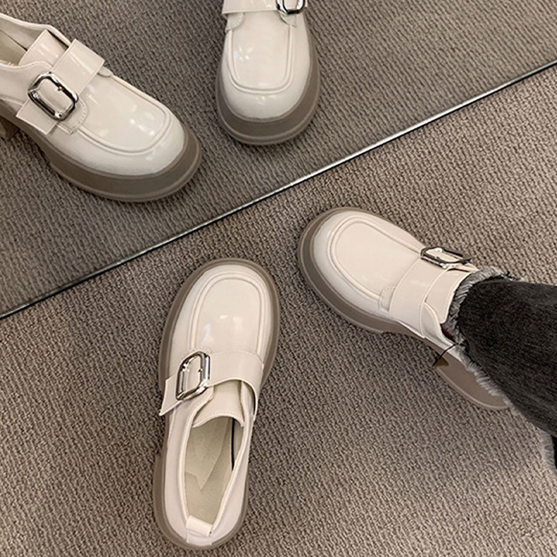 デューリリー Dewlily チャンキーローファー レディース 10代 20代 30