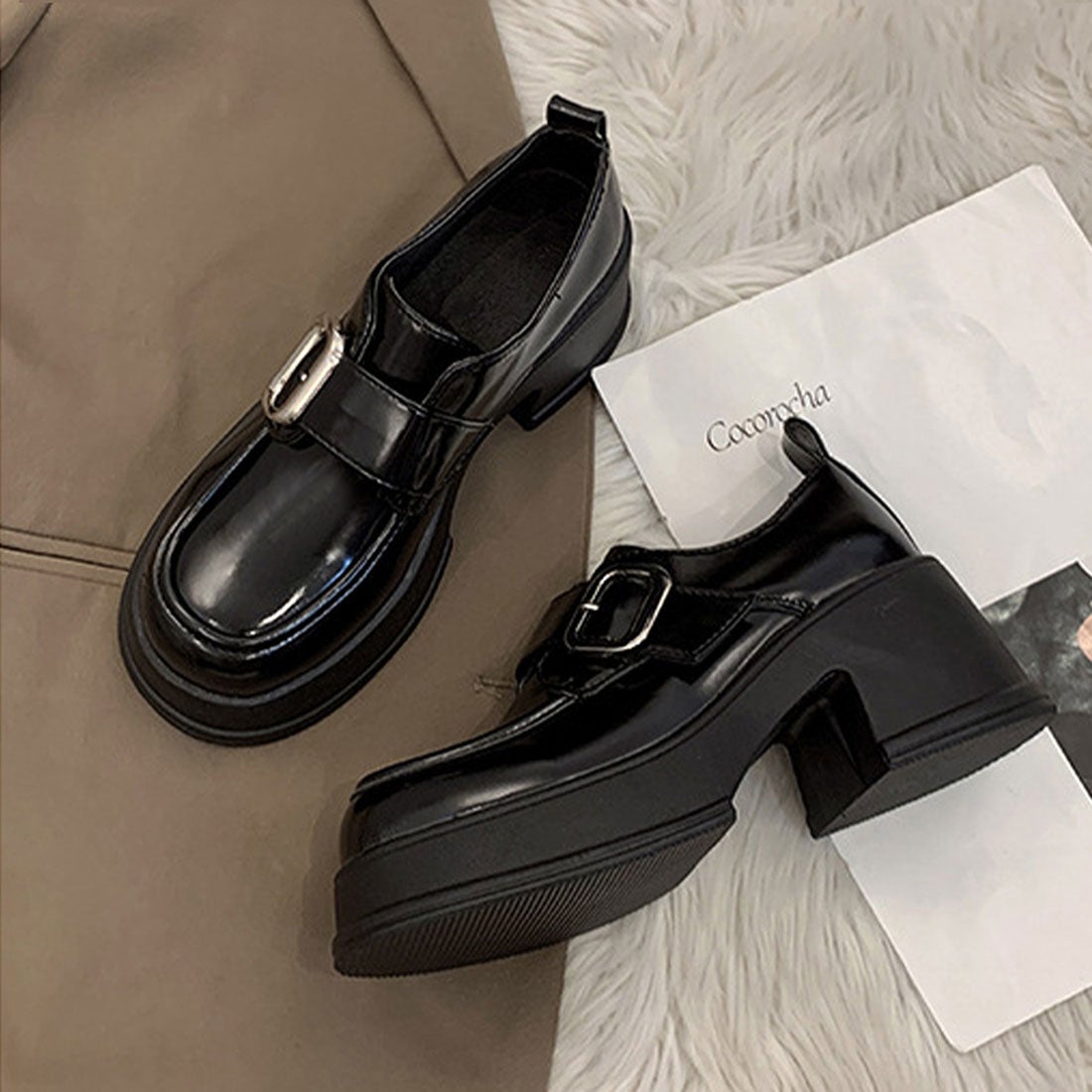 デューリリー Dewlily チャンキーローファー レディース 10代 20代 30