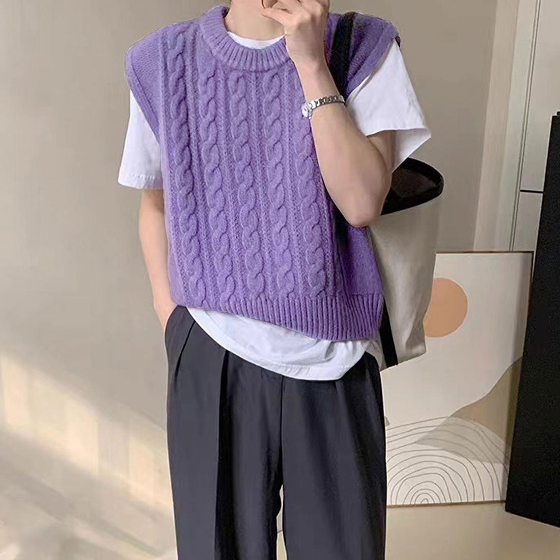 デューリリー Dewlily ケーブル編みニットベスト レディース 10代 20代