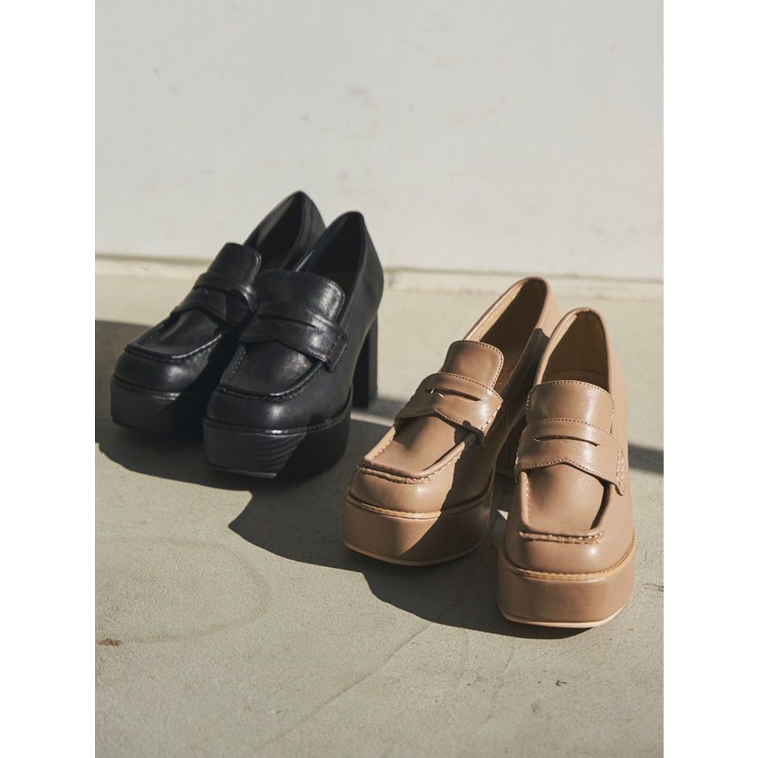 dazzlin 厚底ローファー（ベージュ） -靴＆ファッション通販 ロコンド