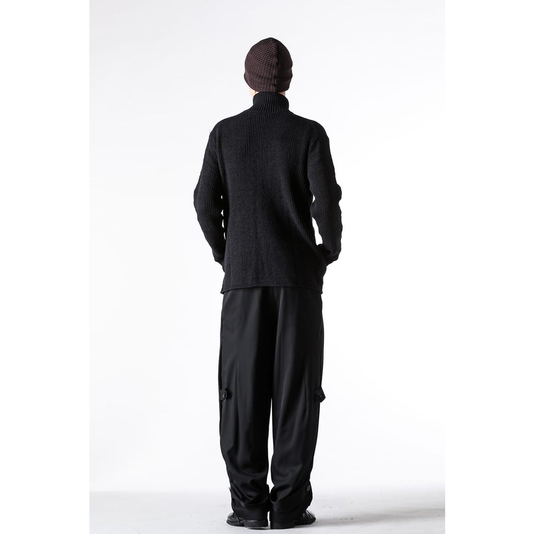 デヴォア DEVOA High Neck Knit High Twist Knit （Black） -FASCINATE