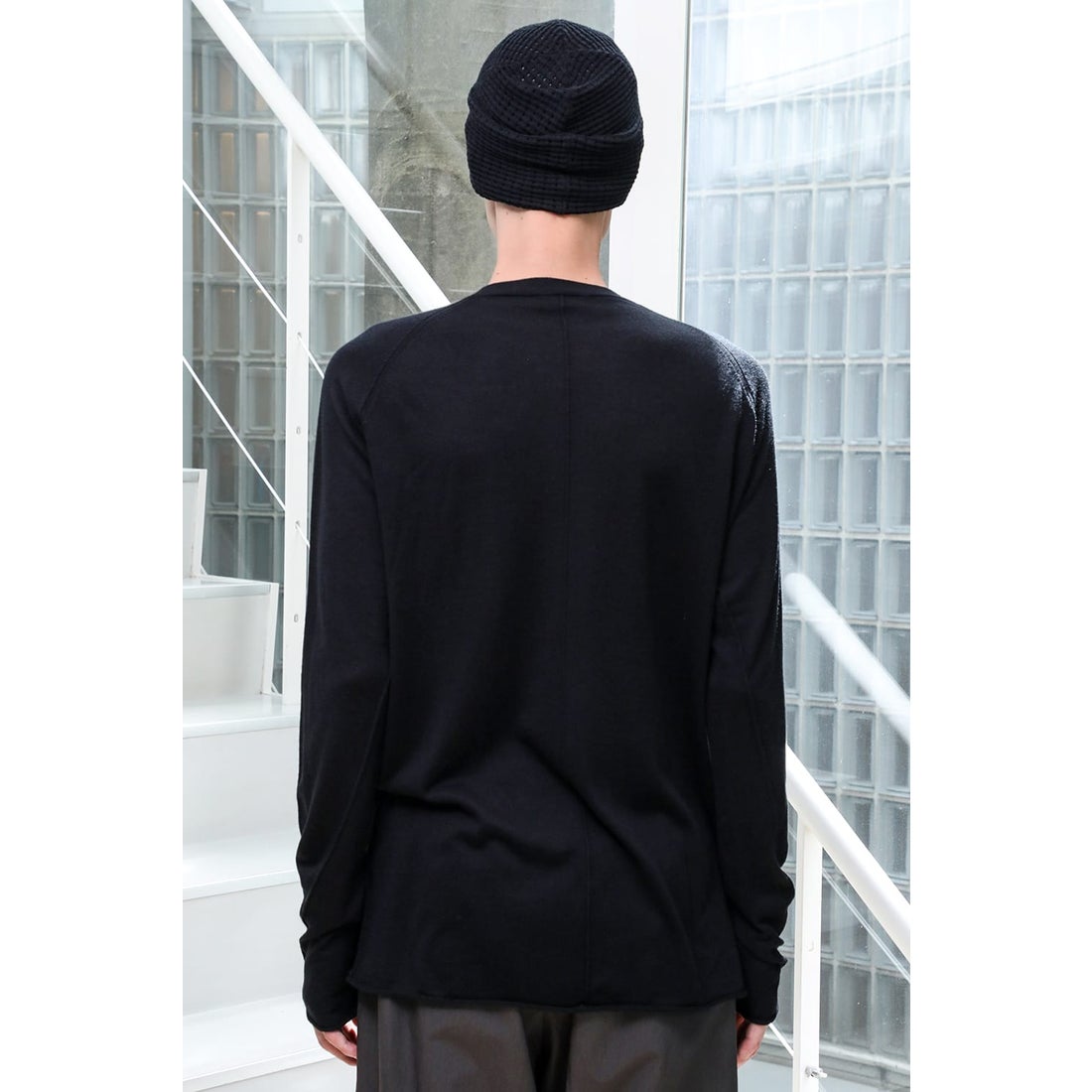 DEVOA Knit long Sleeve Silk / Cashmere （Black） - Osaka / Kyoto