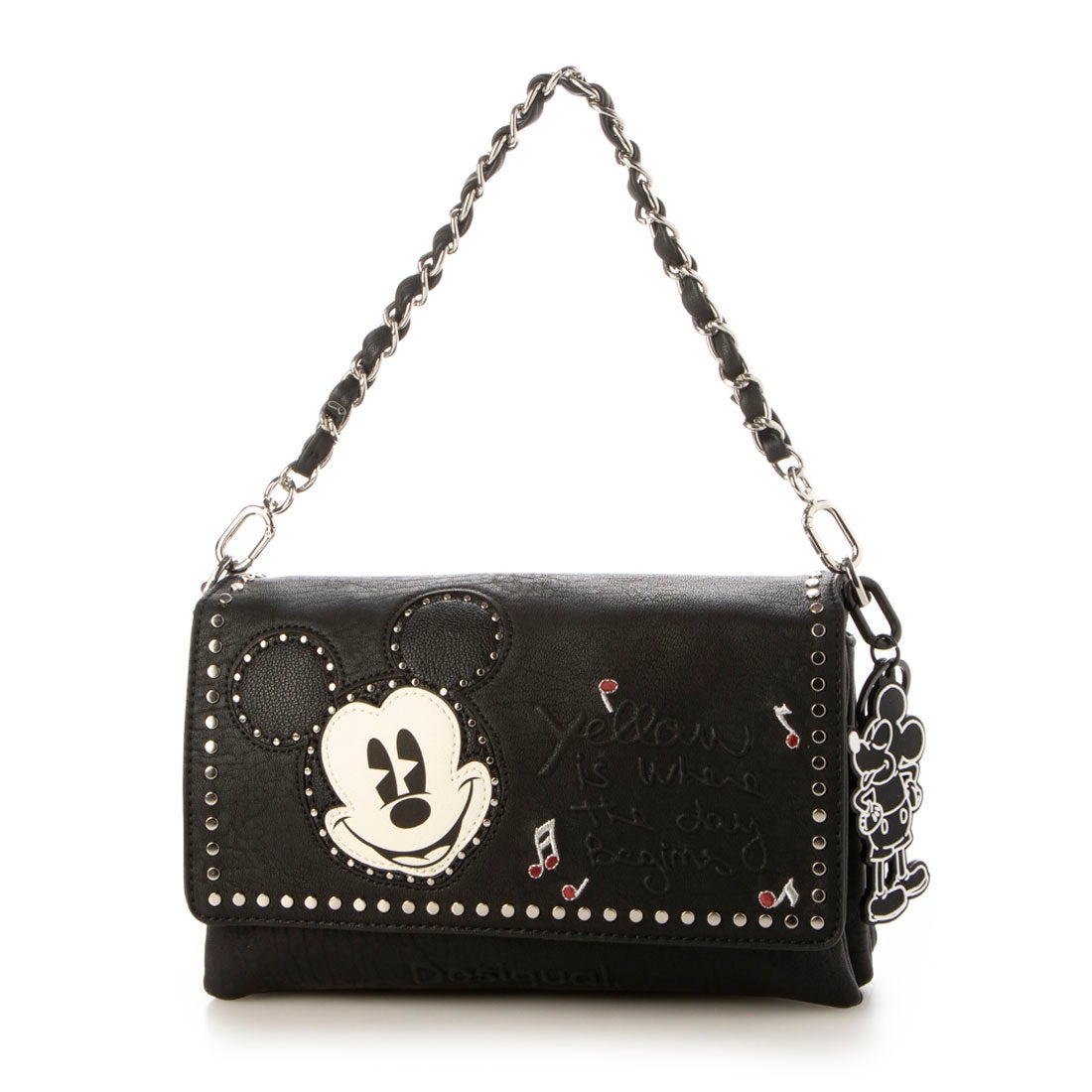 デシグアル Desigual ミッキーマウス スタッズ ミドルクロスボディ