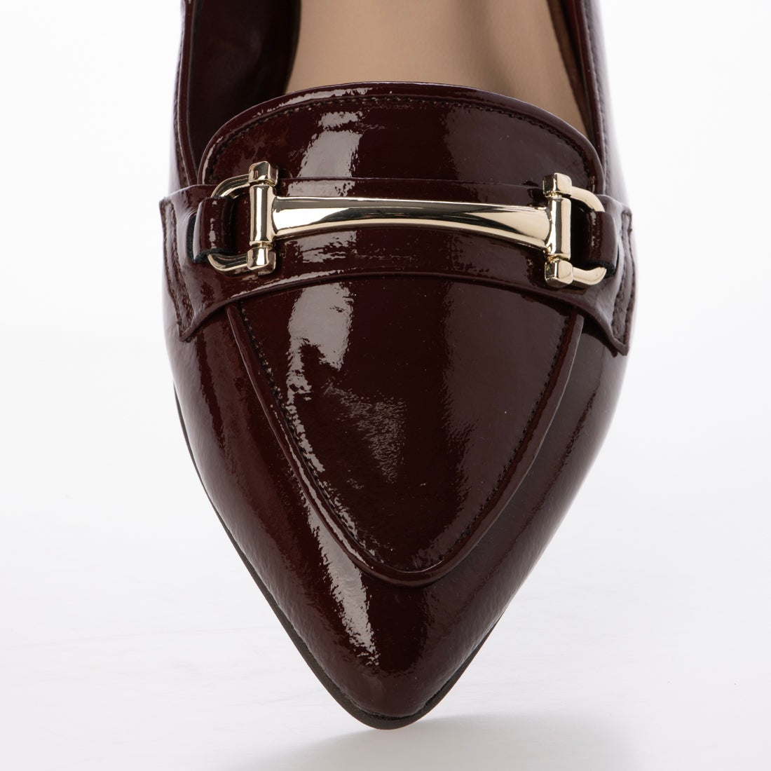 ダイアナ DIANA モカフラットシューズ （ワインエナメル