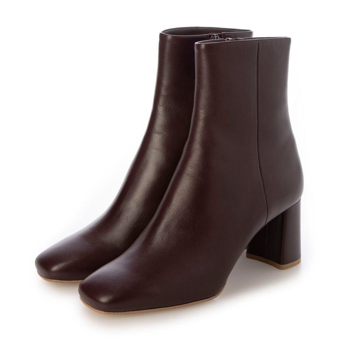 ダイアナ DIANA スクエアトゥショートブーツ （ワインカーフ