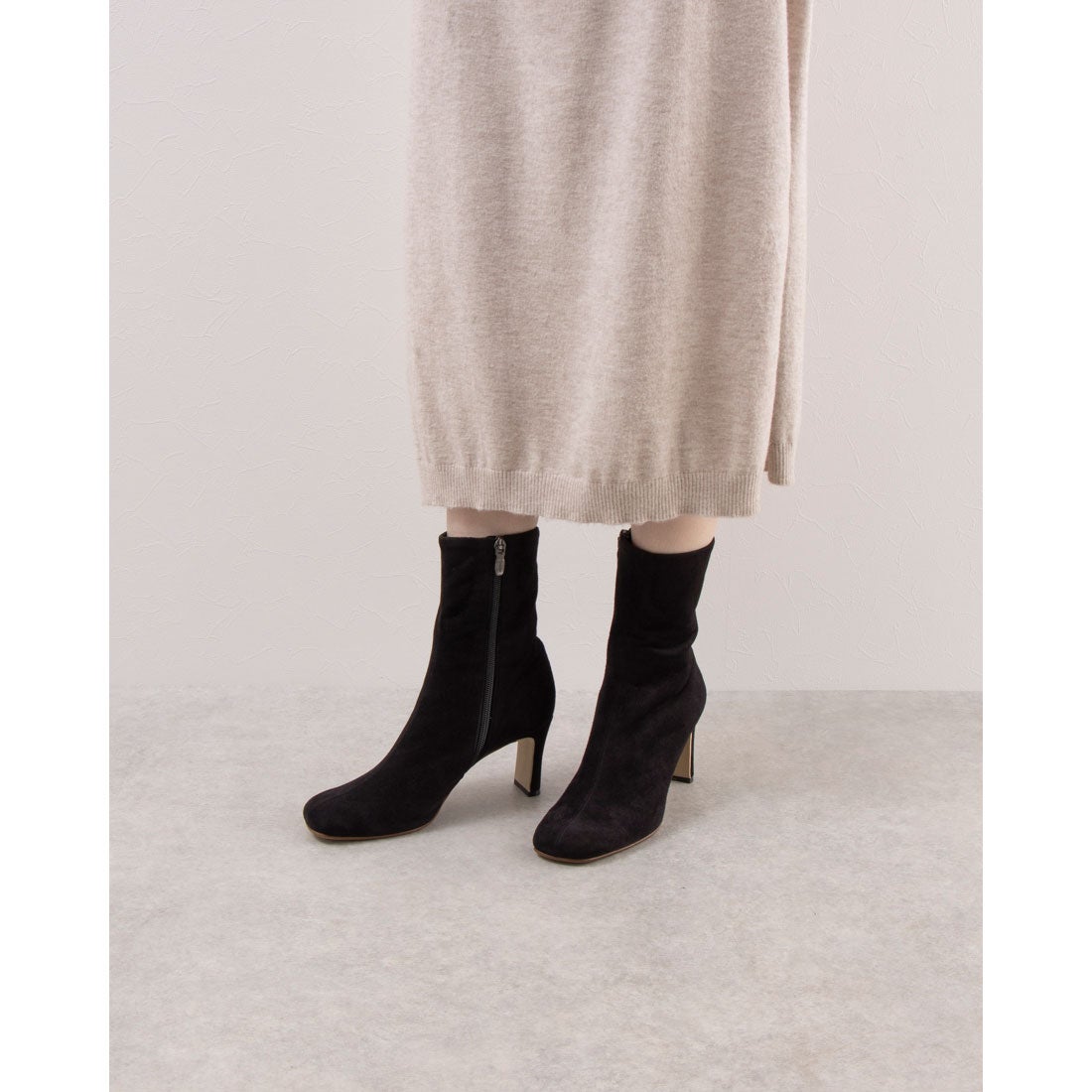 ダイアナ DIANA ショートブーツ （黒スエード） -靴＆ファッション通販