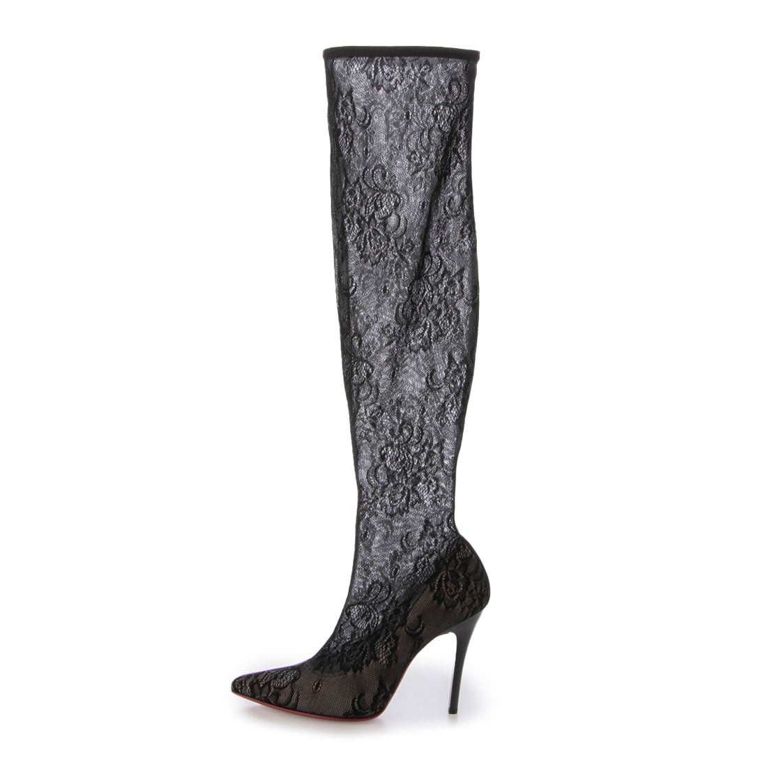 ダイアナ DIANA ニーハイブーツ （黒ストレッチ） -ファッション通販