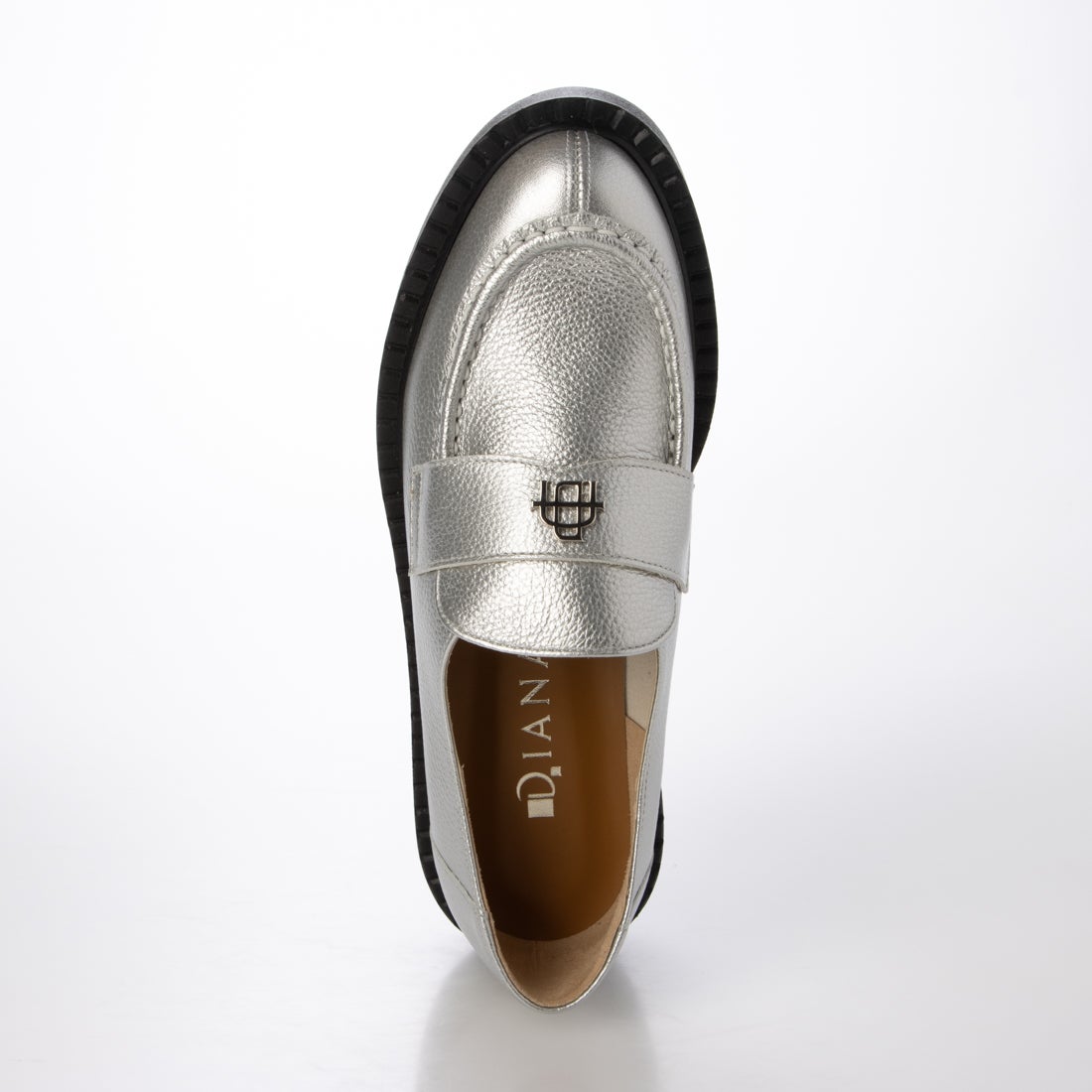 ダイアナ DIANA 厚底ローファー （シルバーカーフ） -アウトレット通販