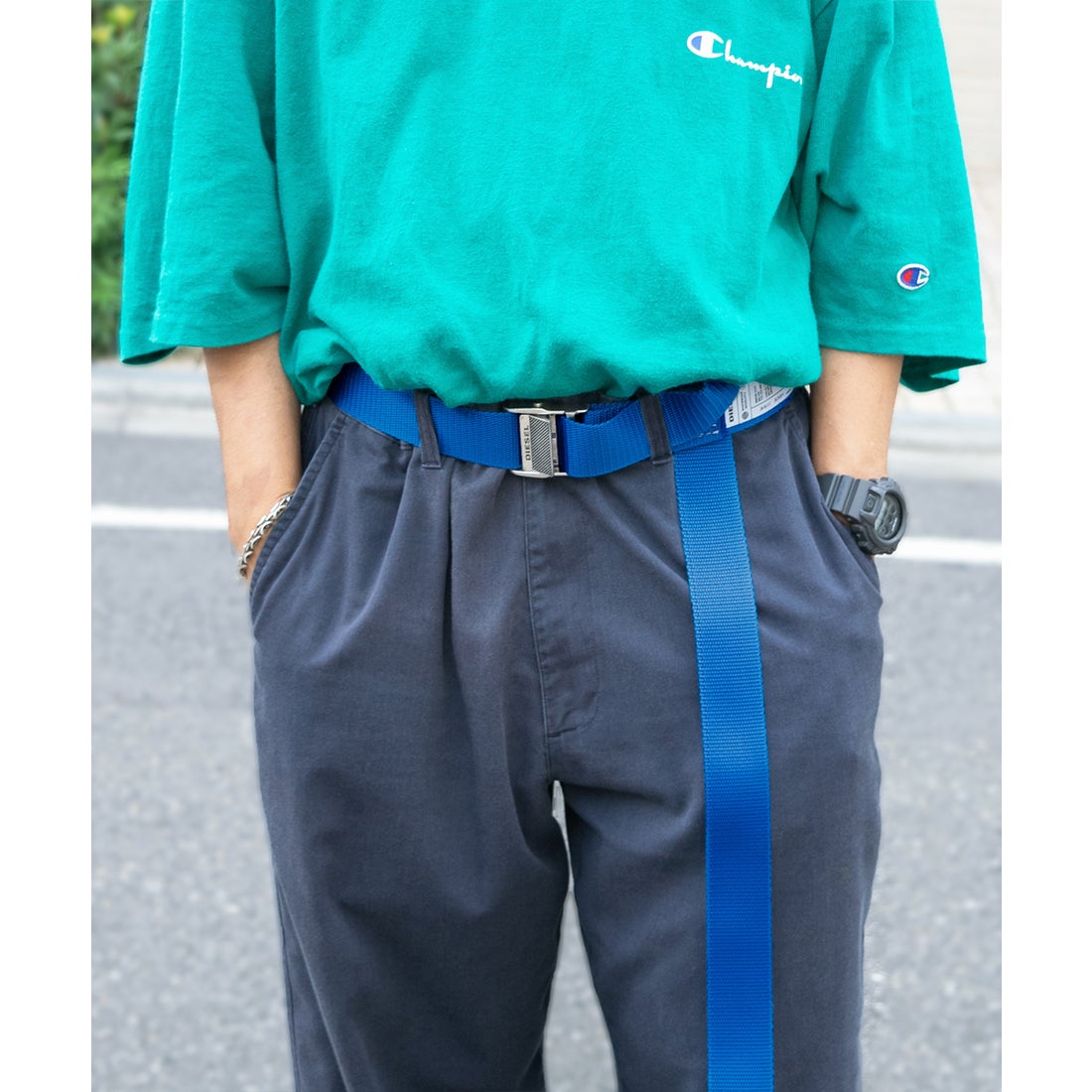 ディーゼル DIESEL ベルト （ロイヤルブルー） -waja bazar - 海外