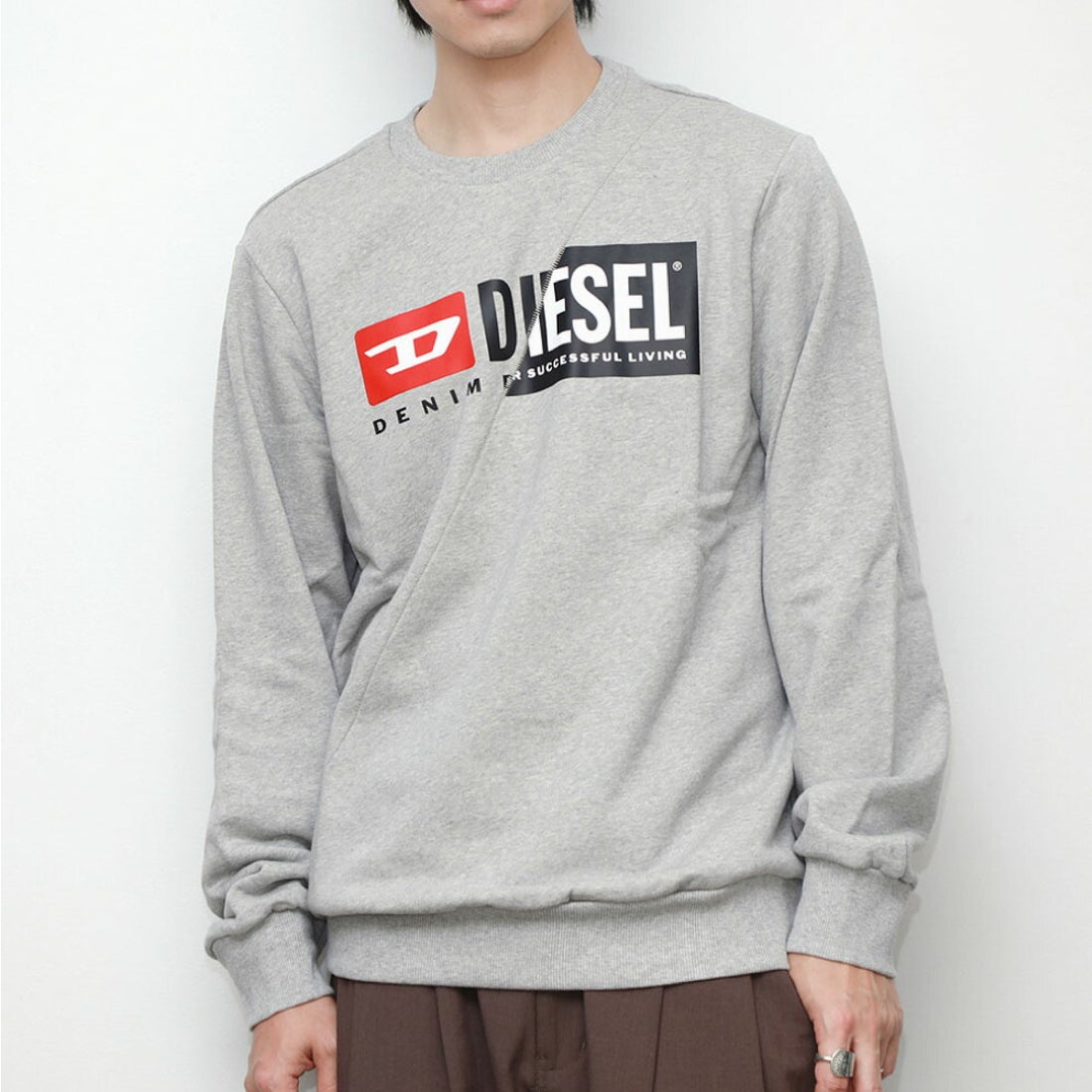 ディーゼル DIESEL S-GIRK-CUTY スウェット メンズ トレーナー 長袖