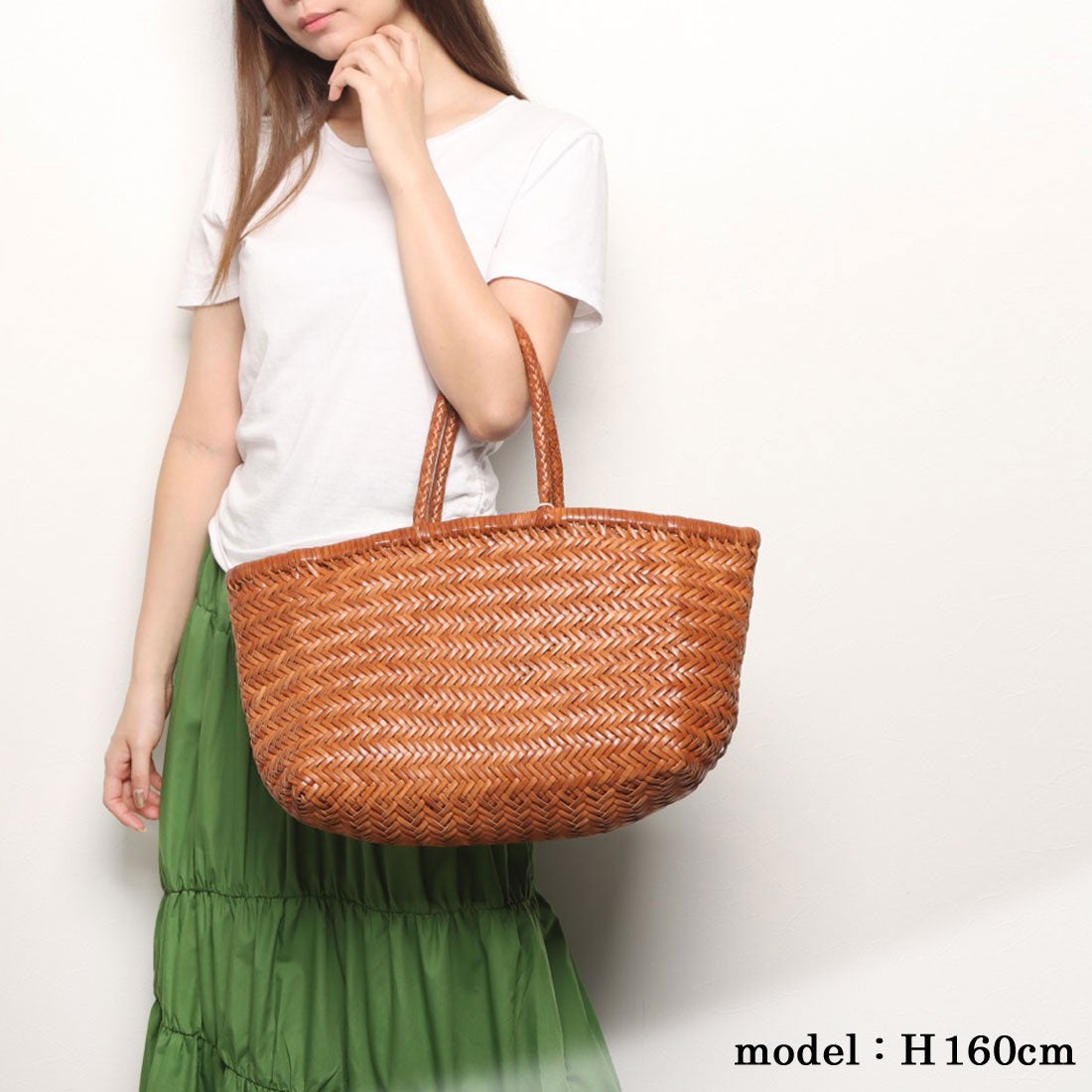 ドラゴン DRAGON レザーメッシュトートバッグ （ブラウン