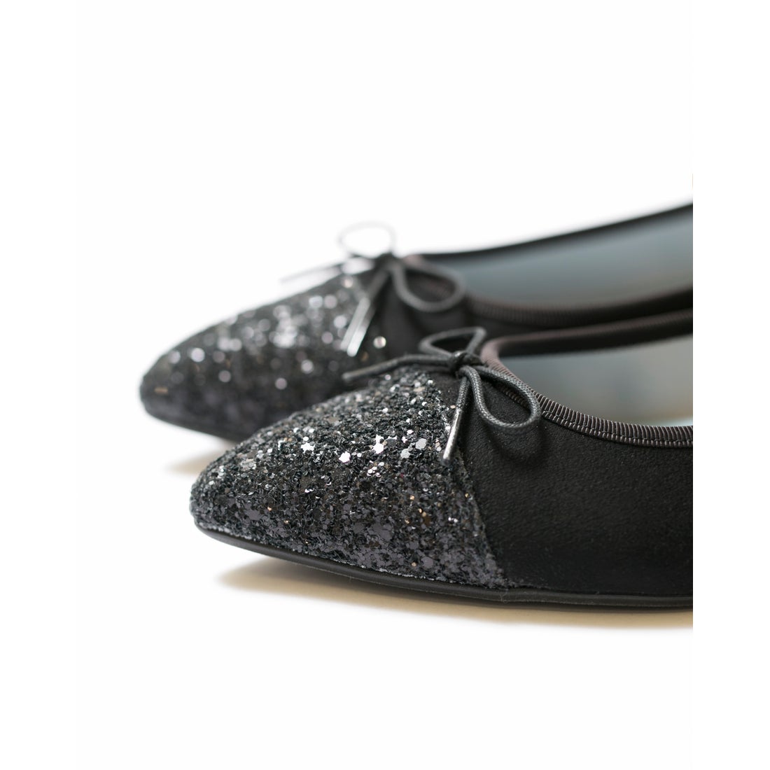 フラットバレエシューズ （ブラック スエード） -Emma Francis / エマ