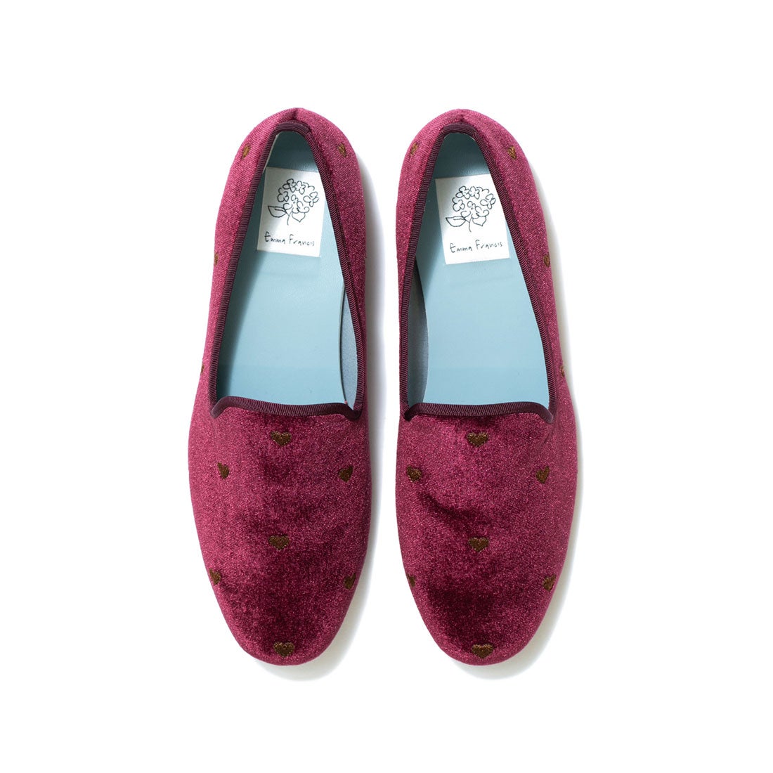 フラット オペラシューズ （ボルドー ベルベット） -Emma Francis