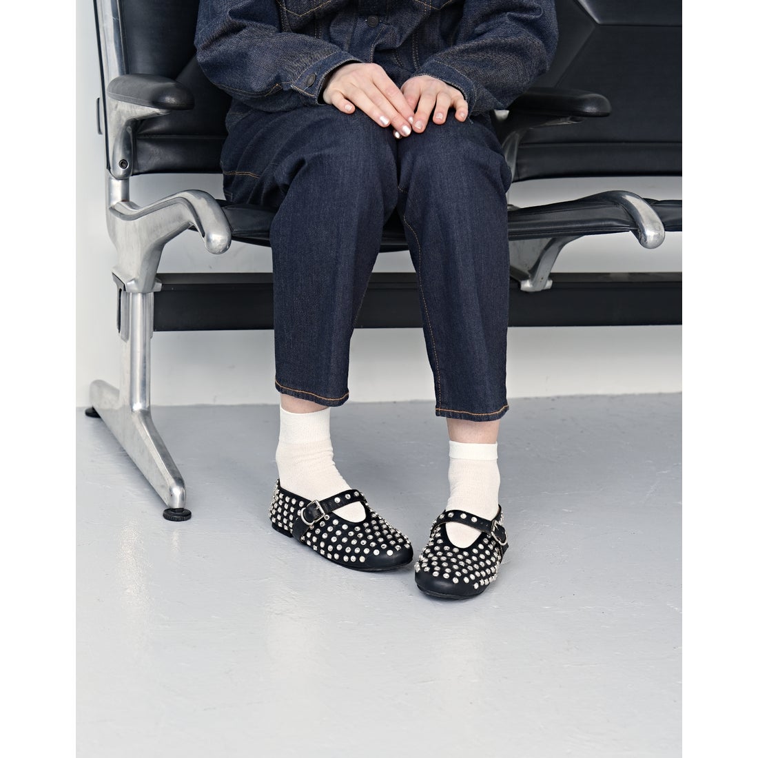 スタッズ メリージェーン （ブラック スムース） -Emma Francis / エマ