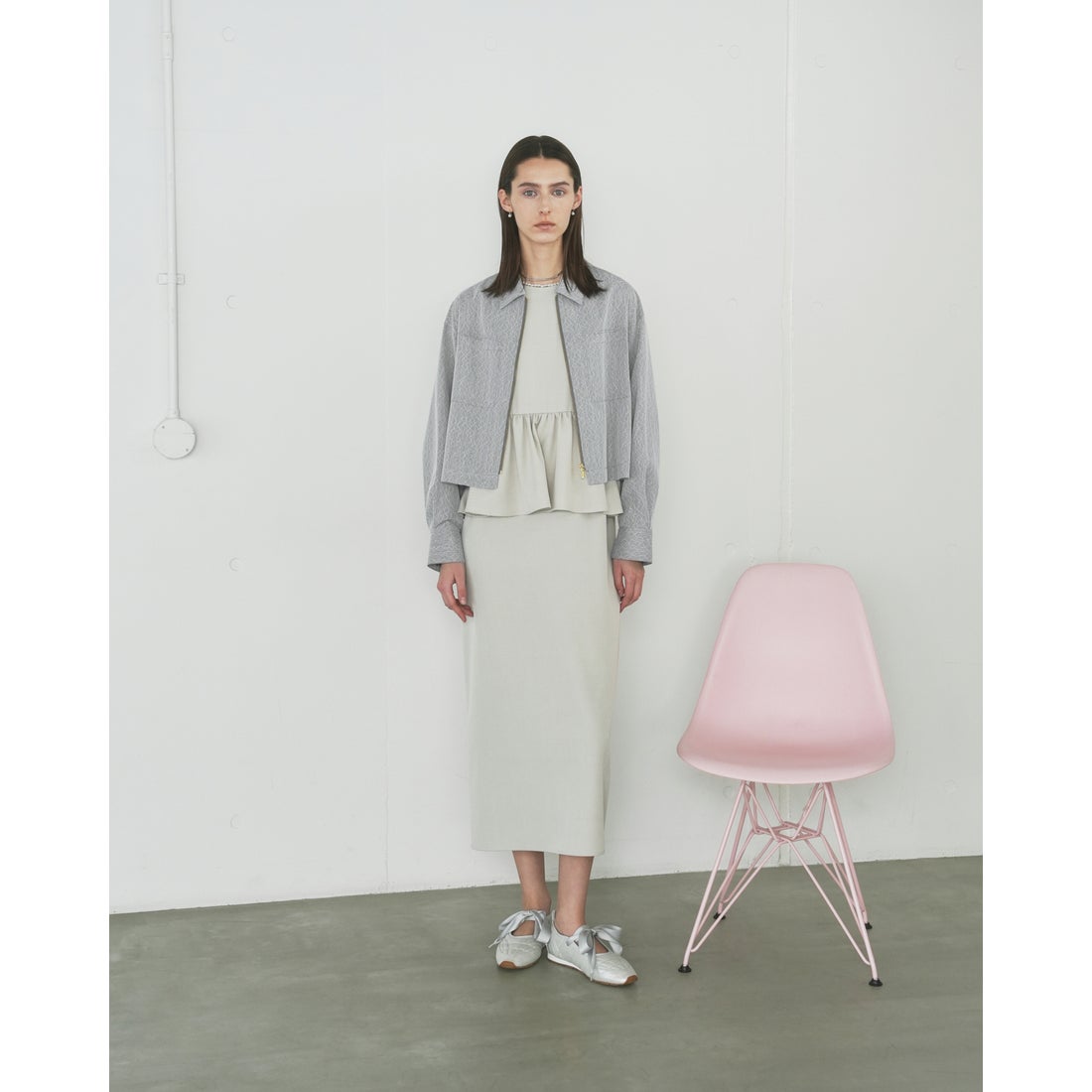 レースアップ バレエ スニーカー （シルバー マイラー） -Emma Francis