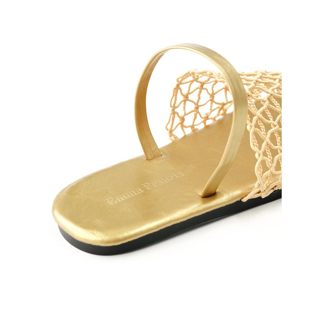 フラット メッシュ編み サンダル （ゴールド メッシュ） -Emma Francis