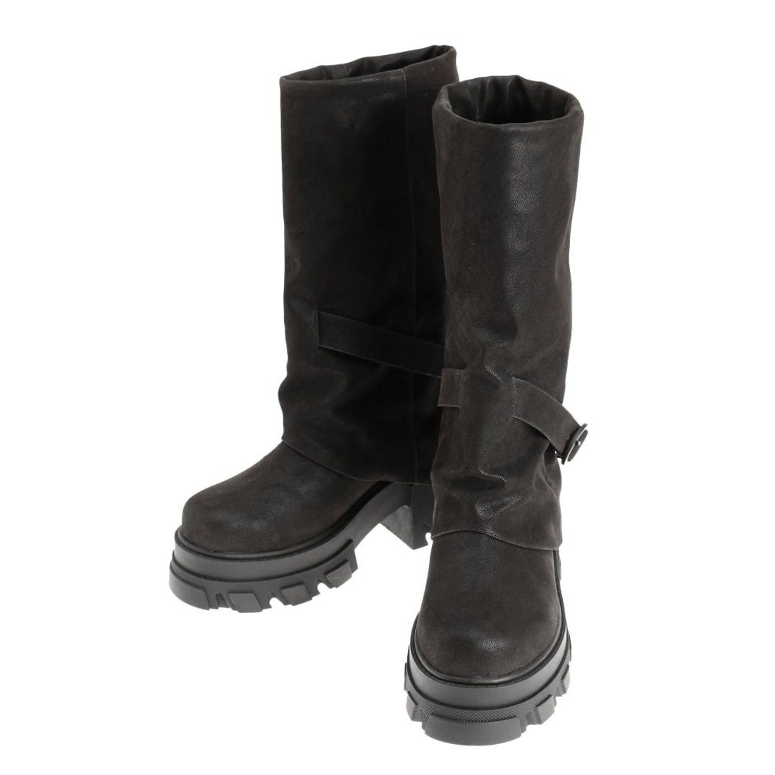 エモダ EMODA カバータンクブーツ （ブラウン） -靴＆ファッション通販