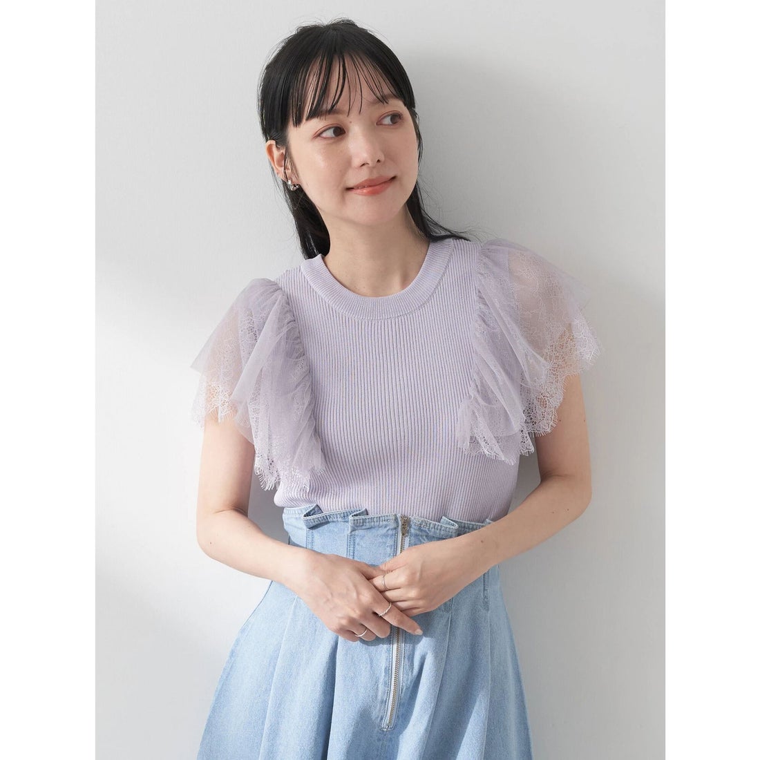 アースミュージックアンドエコロジー earth music&ecology 袖レース