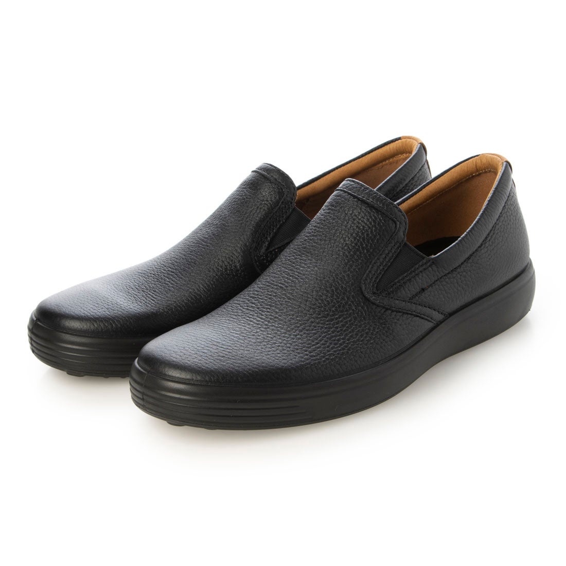 エコー ECCO メンズ 本革 スリッポン ソフト 7 （BLACK/LION） -靴